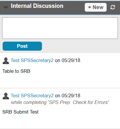 Internal Discussion Detail